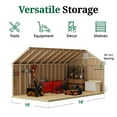 thumbnail image 5 of Little Cottage Co. 10x18 Colonial Williamsburg Shed with Operable Windows, Outdoor Wood Storage Do-It-Yourself Precut Kit, 5 of 13