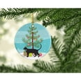 thumbnail image 2 of Pantherette Cat Merry Christmas Ceramic Ornament 2.8 in x 2.8 in, 2 of 3