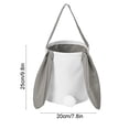 thumbnail image 3 of Ovzne Panier à Queue de Lapin à Longues Oreilles en Coton et Lin Panier Rond Sac Cadeau de Pâques Sac à Main Panier de Rangement pour Œufs de Pâques Sac de Rangement en Liquidation, 3 of 6