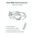thumbnail image 7 of ChicSilver Simulated Opal 925 Sterling Silver Infinity Knot Rings Cubic Zirconia Wedding Band for Women Girls Mother's Day Gift (Size 5-12), 7 of 7