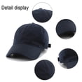thumbnail image 3 of Classic Low Profile Cotton Hat Men Women Baseball Cap Dad Hat Adjustable Unconstructed Plain Cap - navy blue, 3 of 6