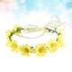 thumbnail image 5 of EeaseMX Corona de flores de margaritas bohemias para novia, diadema floral de girasol, guirnalda para boda, tocado para vestido de novia, tocado para viajes al mar (amarillo), 5 of 7