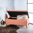 thumbnail image 2 of Storage Ottoman Bench | Lift - Top Storage for Easy - Access Items | Dark Brown Fabric and Wood Finish | Organize Office Space, 2 of 6