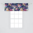 thumbnail image 2 of Floral Design Window Valance, Springtime Feels Colorful Design Garden Flowers Romantic Aura, Curtain Valance for Kitchen Bedroom with Rod Pocket, 54" X 18", Dark Lavender Multicolor, by Ambesonne, 2 of 2
