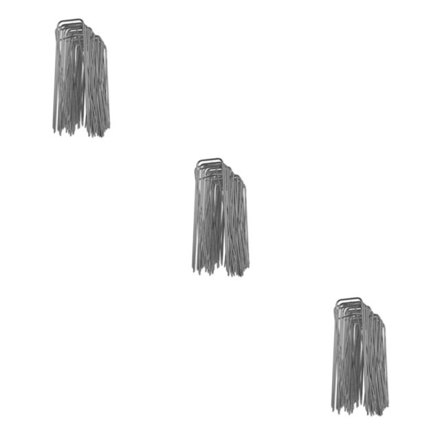 Guardoinrt 50 pc Agrafes de Paysage de 6 Pouces Sans Rouille Gazon Épingles Rondes Spéciales Style Résilient et Efficace A 3Set