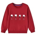 thumbnail image 4 of Odeerbi Kids Boys Girls Christmas Crewneck Sweatshirts Fall Winter Cotton Pullover Sweatshirt Winter Christmas Letter Print Long Sleeve Sweatshirt Kids Clothes Red, 4 of 5