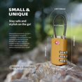 thumbnail image 2 of WWS-TSA Locks for Luggage, Small Padlock Combination with Cable, Luggage Locks TSA Approved, Combo Padlock with Code, for Travel Suitcase, Gym Locker, Gun Case, Backpack Zipper (Black+Golden), 2 of 4