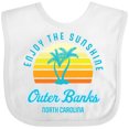 thumbnail image 3 of Inktastic Summer Enjoy the Sunshine Outer Banks North Carolina in Blue Boys or Girls Baby Bib, 3 of 4