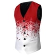 thumbnail image 6 of Elegant Santa Three Piece Holiday Suit Set Men's Christmas Formalwear with Vest Trousers Tie S-3XL, 6 of 7