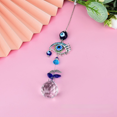 thumbnail image 2 of Colgante de bola de iluminación de cristal con forma de girasol y diseño retro de mariposa con forma de ojo de diablo y ojo azul, 2 of 5