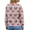 thumbnail image 7 of Women'S Christmas Sweater Cute Fun Christmas Sweater Fall And Winter Long Sleeve Knitted Sweater for Fall and Winter, Festive and Cozy, Great as Christmas Sweaters for Women ,Light pink,S, 7 of 7