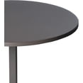 thumbnail image 6 of Patio Bistro Metal Dining Table, Outdoor Steel Slat Round Table for 2 Person,Diameter 23.6", Furniture Table for Backyard, Garden, Lawn and Porch - Brown …, 6 of 8