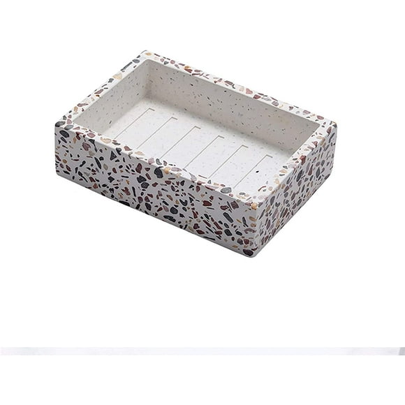 Soap Box Terrazzo Soap Tray, Creative Home Bathroom Soap Container, Soap Dish can be used as Nice Gift for Friends Soap Dish (Color: B)