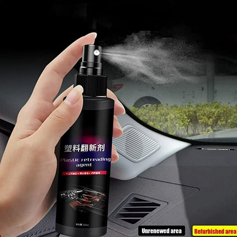 Car Trim Restorer, 100ml New Car Scent Interior Dash & Trim Protectant,  Concentrated Back to Black Restorer Resists Water 