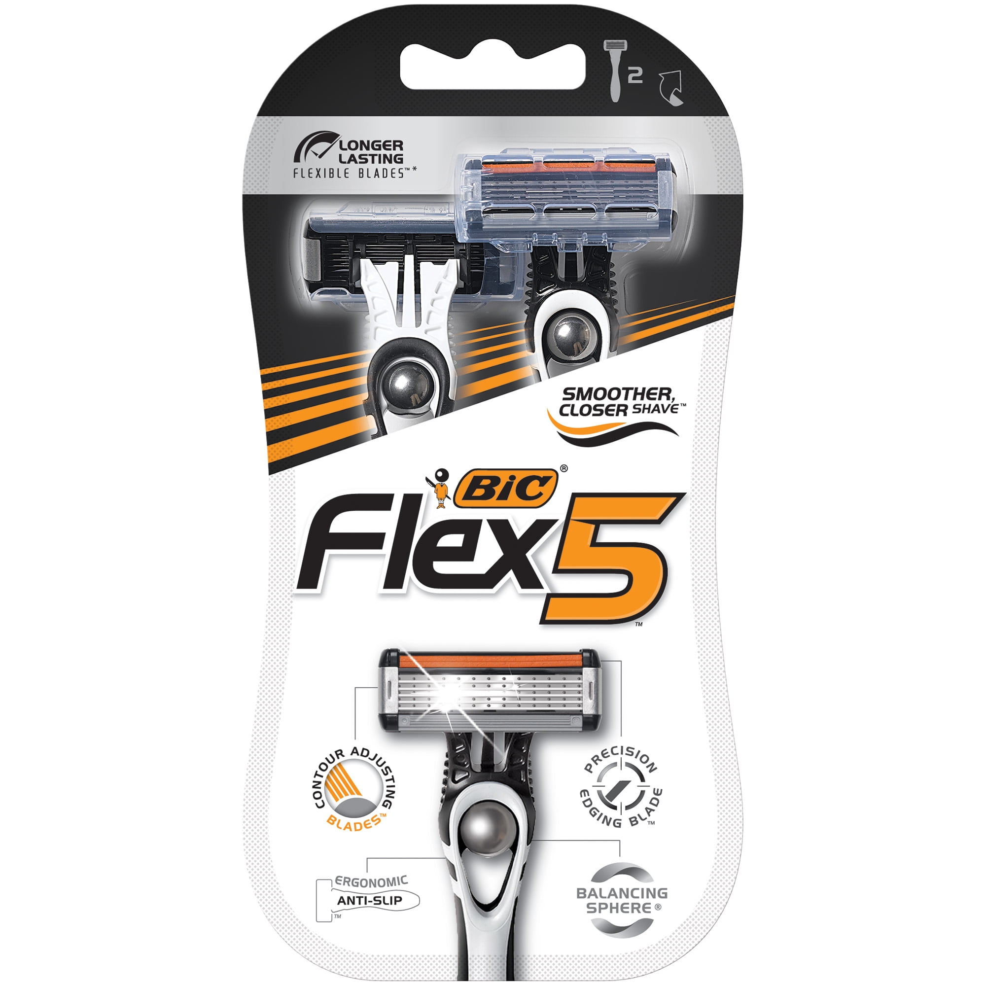 bic-flex-5-men-s-5-blade-disposable-razors-2-count-walmart