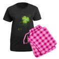 thumbnail image 5 of CafePress - Shamrock [Swirls] Women's Dark Pajamas - Women's Short Sleeve Print T-Shirt and Pants Dark Cotton Pajama Set, 5 of 7