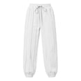 thumbnail image 5 of Karymi Pants for Women Vertical Seam Jogger Sweatpants, Adjustable Drawstring Elastic Waist, Side Pockets, Elastic Ankle Cuffs Loose Fit Solid Trousers, 5 of 6