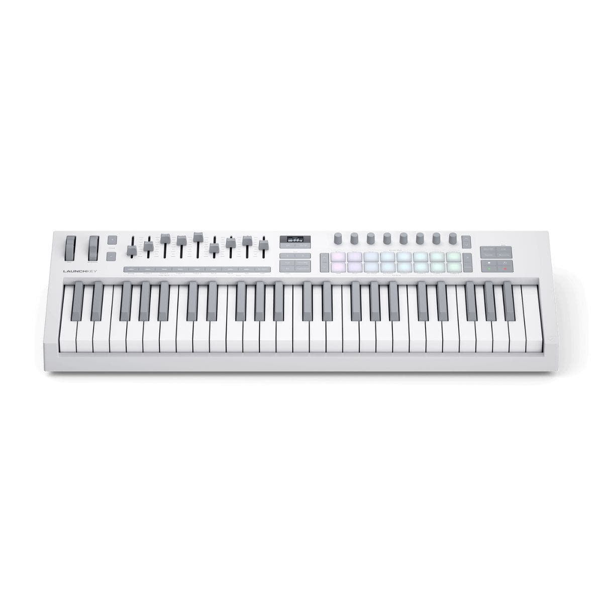 Novation Launchkey 49 MK4 Semi-Weighted USB MIDI Keyboard Controller with OLED Display - White
