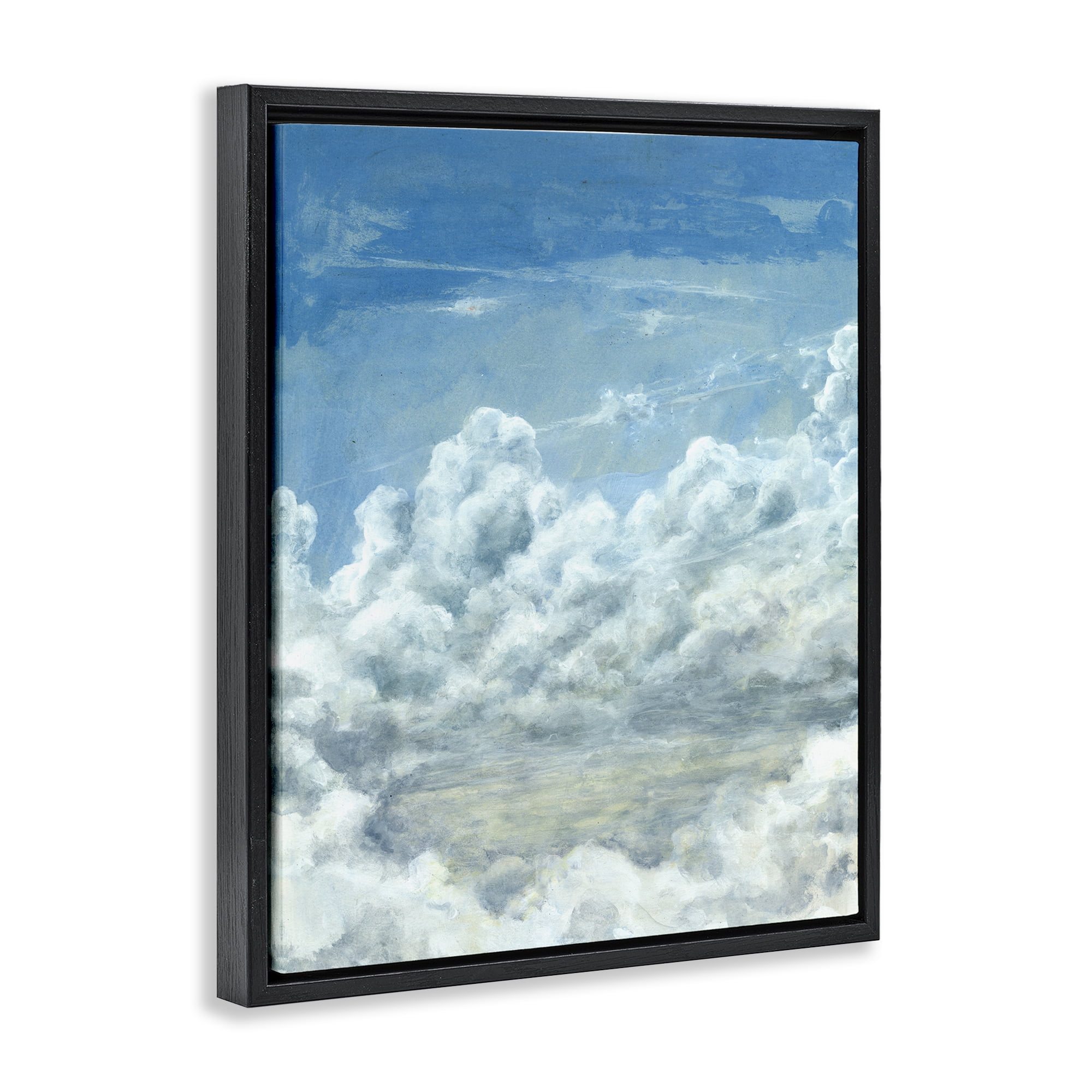 Stupell Industries Structured Traditional Clouds Landscape & Nature Painting Black Floater Framed Canvas Art Print Wall Art, 25 x 31