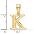 thumbnail image 4 of 14K Yellow Gold Polished Etched Letter K Initial Pendant(Length 20) - Jbsp, 4 of 5