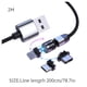 thumbnail image 3 of Matsuzay Cable de succión magnética para USB Carga rápida Cabeza redonda Opcional 3 EN 1 Enchufe para Android Electrónica plata 2M, 3 of 6