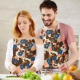 thumbnail image 3 of Pioneer Flower Floral Print Pattern Apron for Women and Men, Cotton Linen Waterproof with Pockets, Adjustable, 33x27 Inch for Kitchen, Gardening, BBQ, Salon, 3 of 6