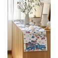 thumbnail image 5 of Table Runner 48 Inches Long for Kitchen Dining, Independence Day Dresser Scarf Farmhouse, Dining Table Decorations for Wedding/Parties, Farmhouse American Flag Truck Star Love 13 x 48 In, 5 of 8