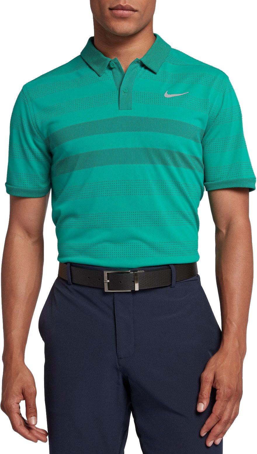 nike men's techknit stripe golf polo