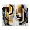 thumbnail image 2 of Designart "Glamorous Gold and Black Artistry I" Abstract Spirals Wall Art Set Of 2 - Black Abstract Gallery Wall Set For Home Decor, 2 of 7
