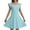 Light Blue, variant on Ticikt Girls Dress Summer Ruffle Sleeve Mesh A Line Casual Party Dresses for Kids 4-11 Years,Color:Light Blue,Size:9-11Years