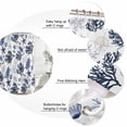 thumbnail image 6 of Navy Blue Coastal Waterproof Fabric Shower Curtain,Coral Shell Summer Beach Nautical Waterproof Fabric Shower Curtain for Bathroom Curtains Bathtubs Hotel Shower Curtains with 12 Hooks Stall 54x78in, 6 of 8