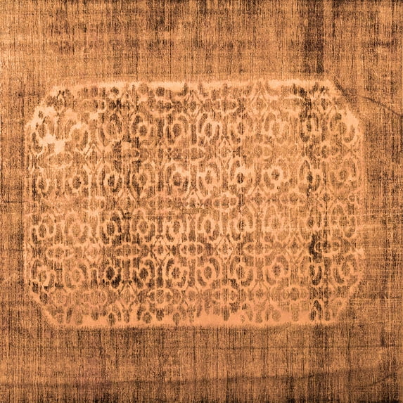 Ahgly Company Indoor Square Persian Orange Bohemian Area Rugs, 4' Square