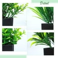thumbnail image 3 of TETOU 4Pcs Fake Plants in Black Pot, Mini Artificial Eucalyptus Potted Plant Small Faux Grass Greenery Potted Plants for Indoor Home Office Farmhouse Bathroom Table Decoration, 3 of 7