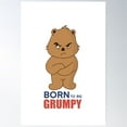 thumbnail image 2 of Born To Be Grumpy Bear Poster Wall Art, Modern Wall Decor For Living Room Bedroom, 24x36 UNFRAMED, 2 of 3