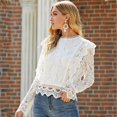 thumbnail image 4 of Lace Blouse Women crop Top, 4 of 11