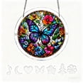 thumbnail image 6 of Colorful Butterfly Stained Glass Style Acrylic Suncatcher Puzzle, DIY Insect Window Hanging Ornament, Translucent Shatterproof Rainbow Maker for Home Decor, Whimsical Gift, 6 of 8