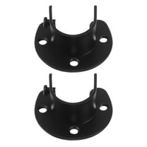 Hemoton 2pcs Heavy Duty Wardrobe Brackets Wardrobe Pole Socket Closet Rod End Bracket U Shaped Rod Holders for Closet Wardrobe Curtain