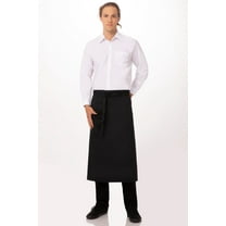 Chef Works Unisex Bistro Chef Apron, Black, One Size