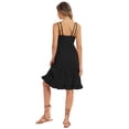 thumbnail image 4 of Grace Karin Women Double Spaghetti Strap Tiered V-Neck Casual Summer Dress Swing Short Dresses, 4 of 6