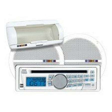 Dual MXCP25S1 - Marine - CD receiver - in-dash - Single-DIN - 15 Watts x 4 - with two 6.5" speakers