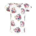 thumbnail image 3 of Hudson Baby Girl Short Sleeve T-Shirts, Blush Navy Floral, 18-24 Months, 3 of 7