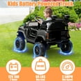 thumbnail image 6 of 12V Powered Ride on Toys Truck, Ford Bronco Raptor Ride on Truck Car with Remote Control, Electric Car for Kids 3-5 Years Old w/ LED & Bluetooth, Spring Suspension, Gifts for Boys & Girls, Black, 6 of 8