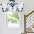 thumbnail image 5 of Kitchen Valances for Window, Fantasy Ink Abstract Art Light Filtering Rod Pocket Valance Curtain, Gradient Purple Blue Short Curtains Window Topper for Bedroom Bathroom Living Room 60x18in, 5 of 9