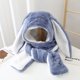 thumbnail image 2 of Gorro de visón con Orejas de conejo para mujer, gorro de una pieza con Orejas de conejo de dibujos animados, cálido, engrosado con guantes de bufanda, moda de invierno, 2023 Fivean unisex, 2 of 2