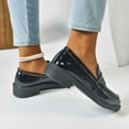 thumbnail image 6 of Viluyesy Patent Leather Loafers for Womens, Slip-On Chunky Heels British Style Casual Dressy Business Penny Shoes Black US6.5, 6 of 9
