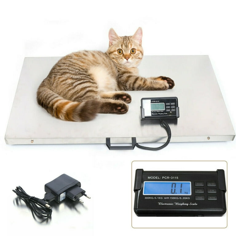 LCD Digital Pet Dog Cat Scale 150kg Capacity Electronic Pet Scale Weight  White