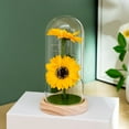thumbnail image 2 of FTCBJJA Girasol Rosa en Cúpula de Vidrio Regalo de Cumpleaños Del Día de la Madre para Su Novia Esposa Aniversario Boda, 2 of 4