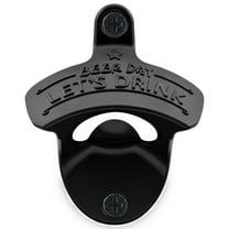 HAIICEN Beer Opener Wall Mount Beer Day LET'S DRINK Wood Mounted Bottle Opener for Diy Craft