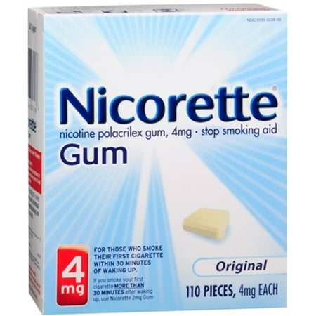Nicorette 4 mg Original 110 Each (Pack of 2) (Best Thing To Stop Sickness)