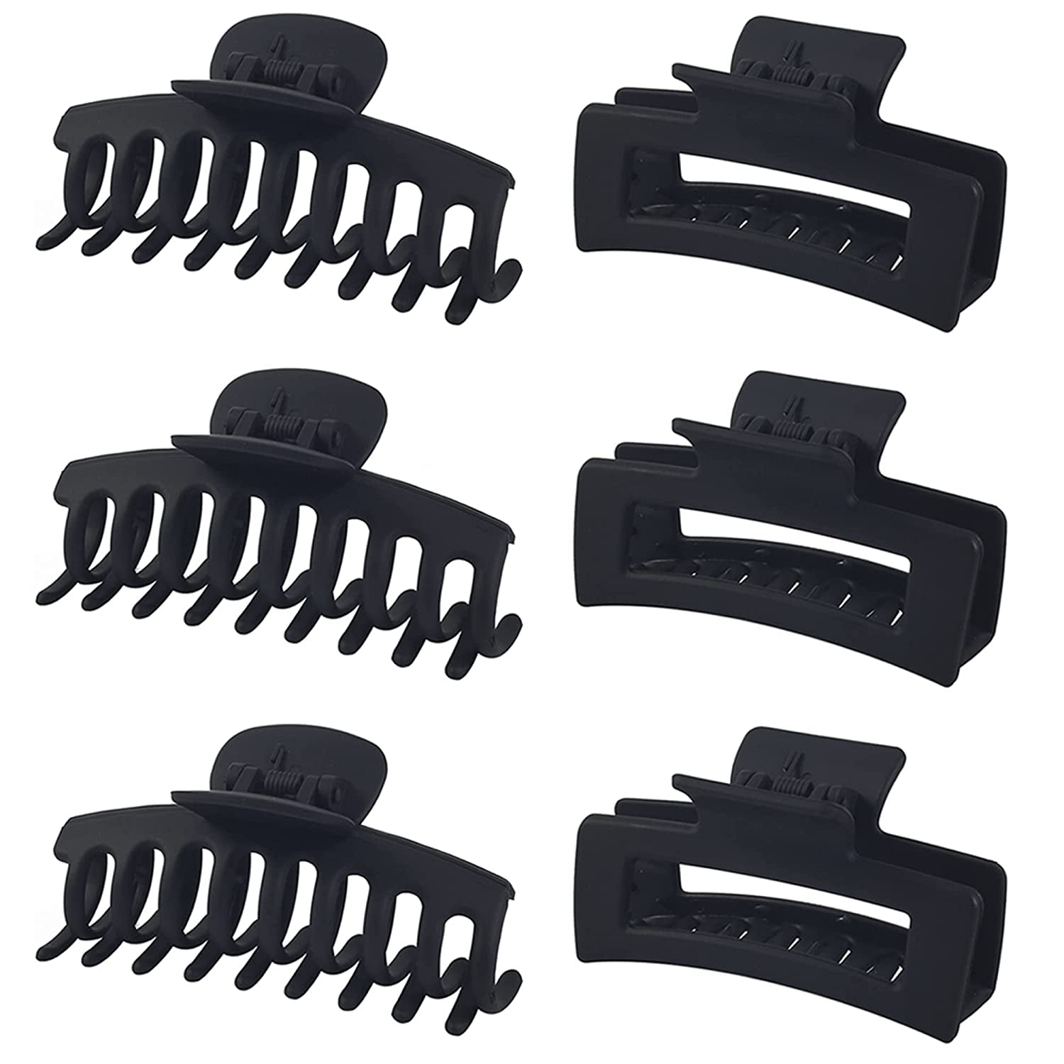 3.5 Inch Hair Clips for Women Girls Fine Hair, 6 Pack Non Slip Claw